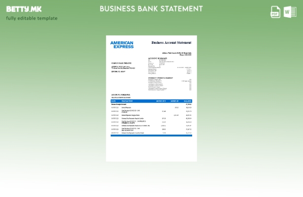 Модерен стил на компанијата Italian American Express Amex што го проверува извод